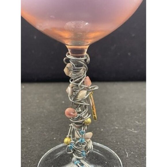 Saturn Seashell Candle Purple Pink Lavender Wine Goblet - Picture 10 of 10